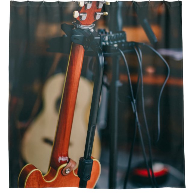 Bestes Bassist-Geschenk Duschvorhang (Vorderseite)