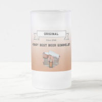 Bestes Bier Sommelier Brown Weißes Foto