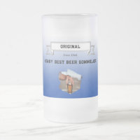 Bestes Bier Sommelier Dunkelblau Weißes Foto