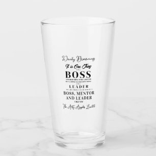 Bestes Boss-Zitat verlassend Geschenk Glas Cup