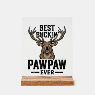 Bestes Buckin Pawpaw Vintage Hirsch Jagd Shirt_1 Acrylschild