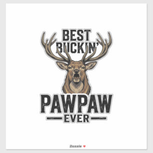 Bestes Buckin Pawpaw Vintage Hirsch Jagd Shirt_1 Aufkleber