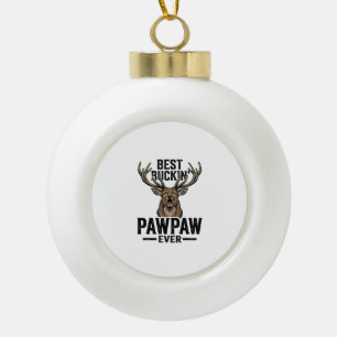 Bestes Buckin Pawpaw Vintage Hirsch Jagd Shirt_1 Keramik Kugel-Ornament