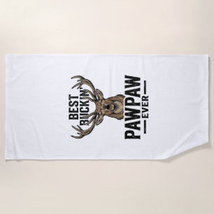 Bestes Buckin Pawpaw Vintage Hirsch Jagd Shirt_1 Strandtuch