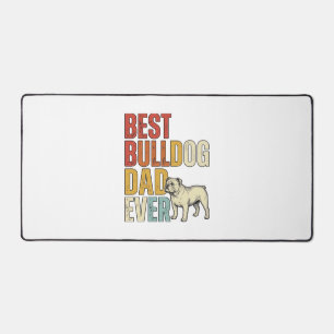 Bestes Bulldog-Vater aller Zeiten Vintage Gravur S Schreibtischunterlage
