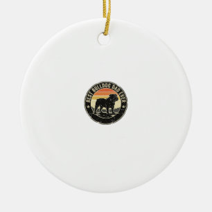 Bestes Bulldoggen-Vater Aller Zeiten Vintage-Hunde Keramik Ornament