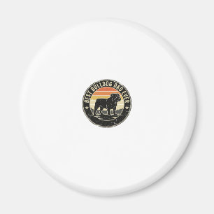 Bestes Bulldoggen-Vater aller Zeiten Vintage-Hunde Magnet