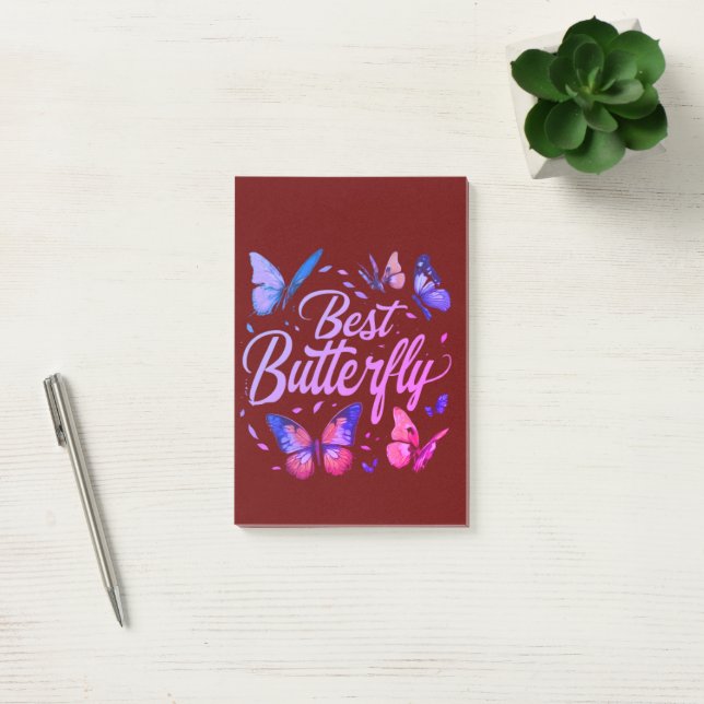 Bestes Butterfly Notepad. Post-it Klebezettel (Büro)