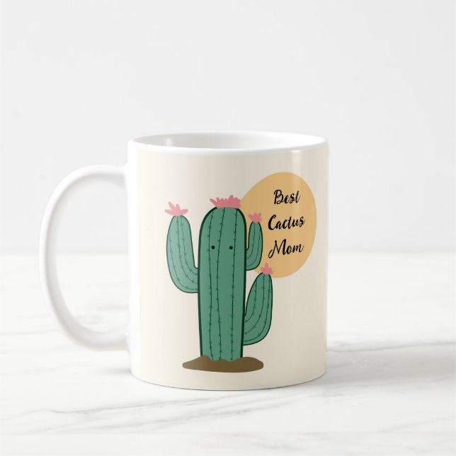 Bestes Cactus Mama Coffee Cup-Geschenk Kaffeetasse (Links)