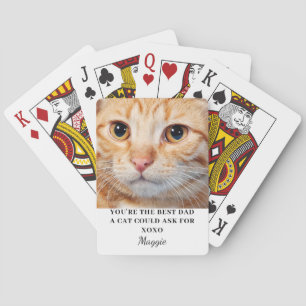 Bestes Cat Vater Foto Spielkarten