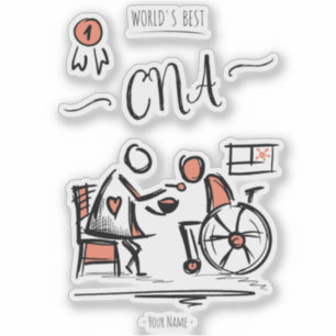 Bestes CNA der Welt - Geschenk für Krankenpfleger  Aufkleber