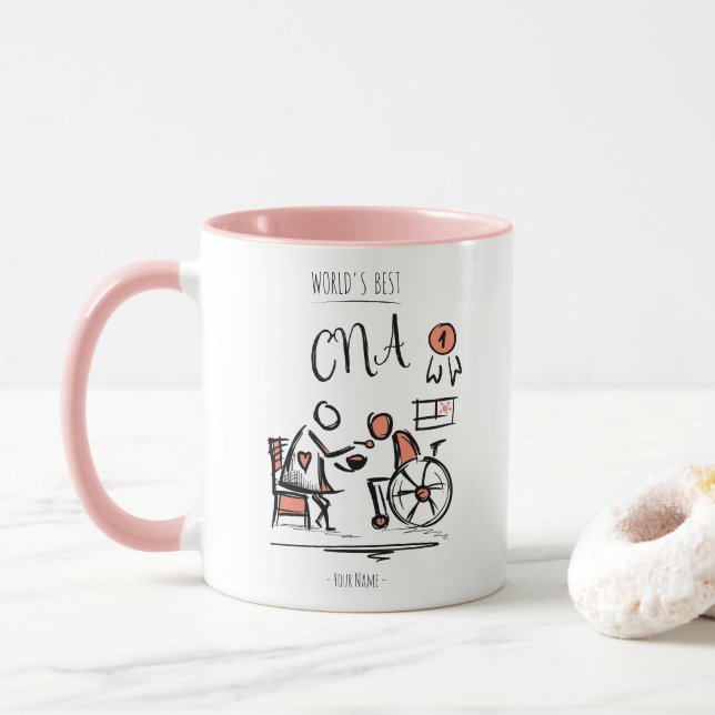 Bestes CNA der Welt - Geschenk für Krankenpfleger  Tasse (Mit Donut)