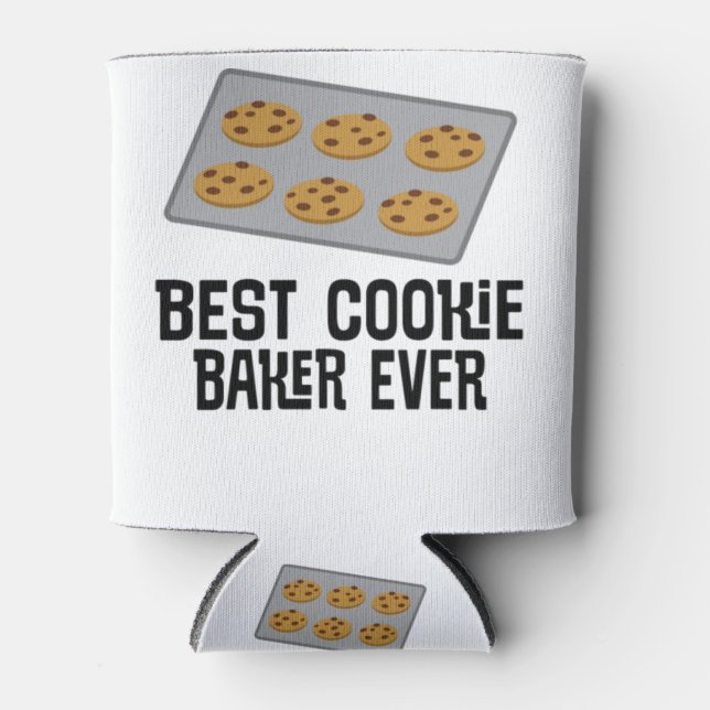 Bestes Cookie Baker je Backgeschenk Dosenkühler (Vorderseite)