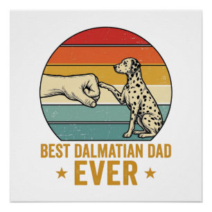 Bestes Dalmatiner-Vater aller Zeiten Vintage Fist Poster