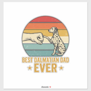 Bestes Dalmatiner-Vater-T-Shirt mit Vintage-Fausts Aufkleber