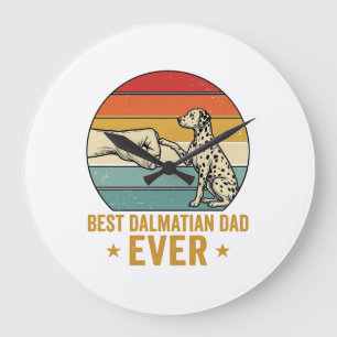 Bestes Dalmatiner-Vater-T-Shirt mit Vintage-Fausts Große Wanduhr