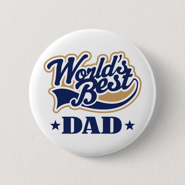 Bestes der Vater-Geschenk der coole Welt Button (Vorderseite)