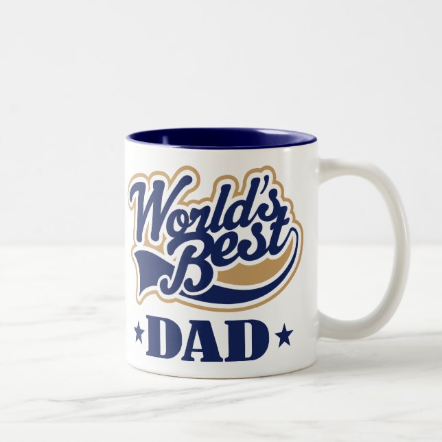 Bestes der Vater-Geschenk der coole Welt Zweifarbige Tasse (Rechts)