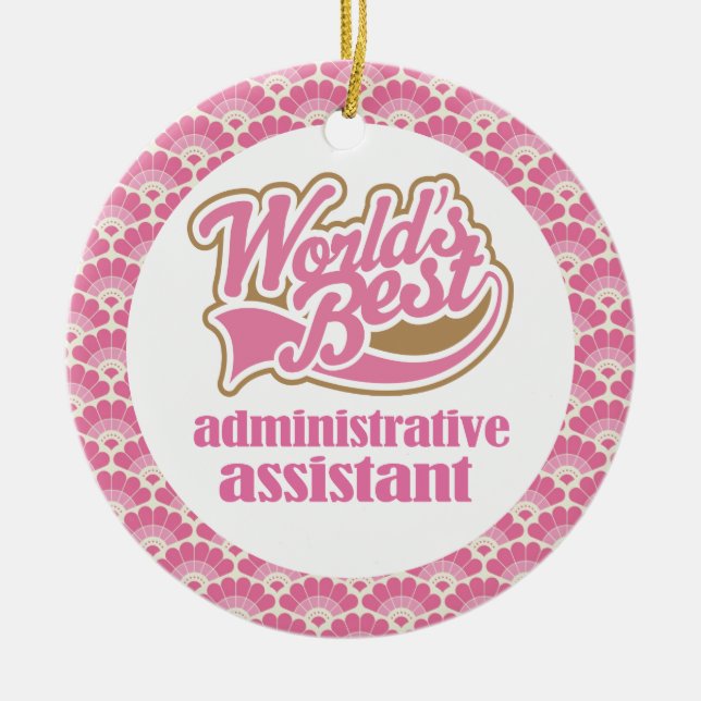 Bestes der Verwaltungsmitarbeiter-Geschenk Ornamen Keramik Ornament (Vorne)