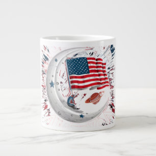 Bestes Design der amerikanischen Flagge auf der 🍺 Jumbo-Tasse