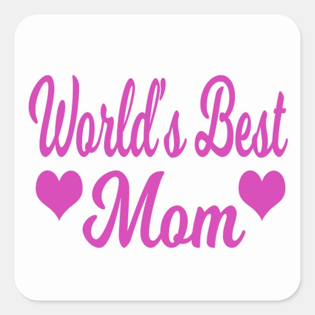 Bestes die Mama-Rosa der Welt Quadratischer Aufkleber (Vorderseite)