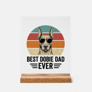 Bestes Dobermann-Vater Aller Zeiten Vintage Doberm Acrylschild