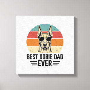 Bestes Dobermann-Vater Aller Zeiten Vintage Doberm Leinwanddruck