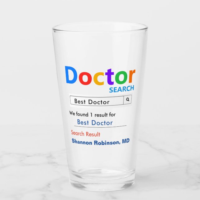 Bestes Doctor-Geschenk Glas (Vorderseite)