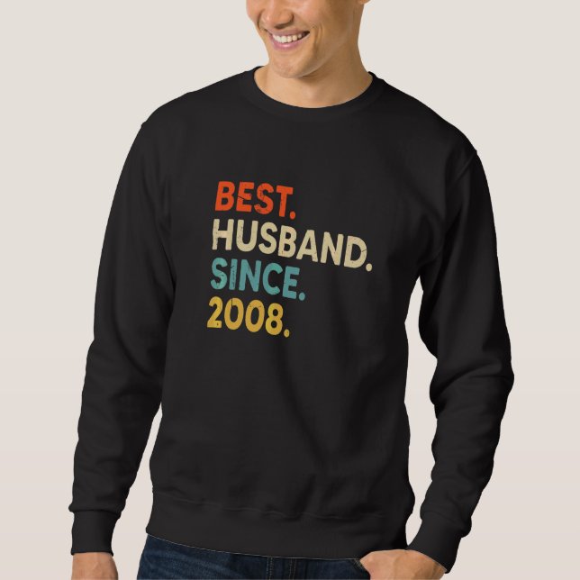 Bestes Ehemann seit 14. Hochzeitstag 2008 V Sweatshirt (Vorderseite)