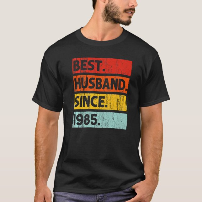 Bestes Ehemann seit 1985 37 Jahre 37. Wedding Anni T-Shirt (Vorderseite)