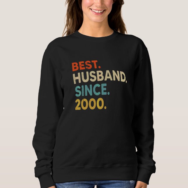 Bestes Ehemann seit 2000 22. Hochzeitstag V Sweatshirt (Vorderseite)