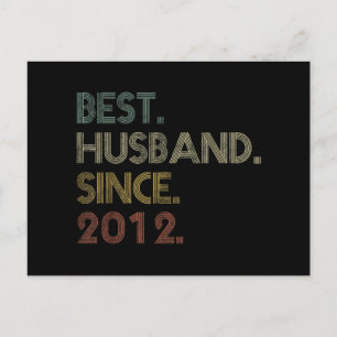 Bestes Ehemann seit 2012 Epic Couple Wedding Feiertagspostkarte