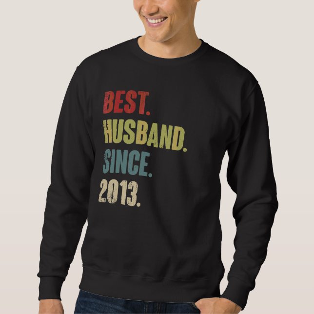 Bestes Ehemann seit 2013 9. Hochzeitstag Sweatshirt (Vorderseite)
