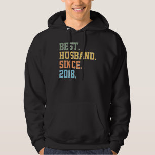 Bestes Ehemann seit 2018 Verheiratet Man Vater Ann Hoodie