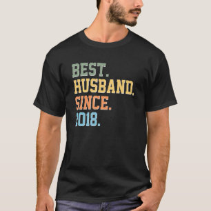 Bestes Ehemann seit 2018 Verheiratet Man Vater Ann T-Shirt