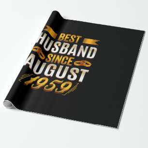 Bestes Ehemann seit August 1959 - Funny 61. Geschenkpapier