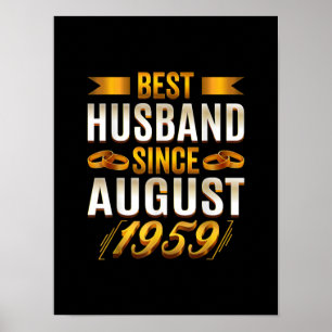 Bestes Ehemann seit August 1959 - Funny 61. Poster