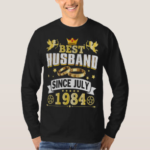 Bestes Ehemann seit Juli 1984 Happy Wedding Verhei T-Shirt