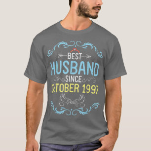 Bestes Ehemann seit Oktober 1997 Happy Marry Weddi T-Shirt