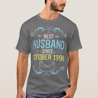 Bestes Ehemann seit Oktober 1998 Happy Marry Weddi T-Shirt