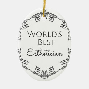 Bestes Estheticiangeschenk 3 der Welt Keramikornament