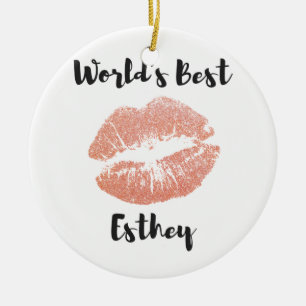 Bestes Estheticiangeschenk 6 der Welt Keramik Ornament