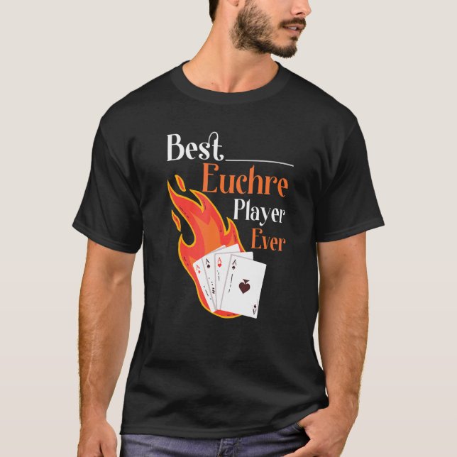 Bestes Euchre-Player-Spiel je Karte T-Shirt (Vorderseite)