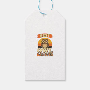 Bestes Eulen-Vater-T-Shirt-Design mit Vintage-Grav Geschenkanhänger