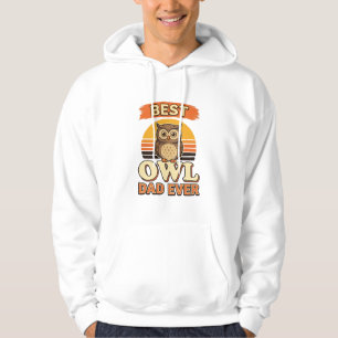 Bestes Eulen-Vater-T-Shirt-Design mit Vintage-Grav Hoodie