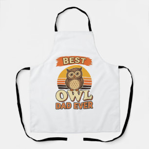 Bestes Eulen-Vater-T-Shirt-Design mit Vintage-Präg Schürze
