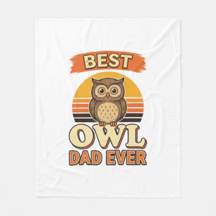 Bestes Eulen-Vater-T-Shirt-Design mit Vintage-Schn Fleecedecke