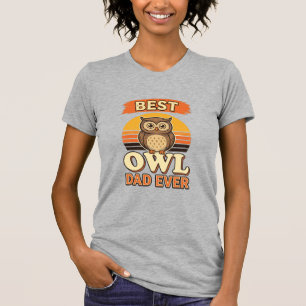 Bestes Eulen-Vater-T-Shirt-Design mit Vintage-Schn T-Shirt