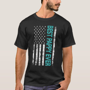 Bestes Fappy je US-amerikanische Fahne zum Vaterta T-Shirt