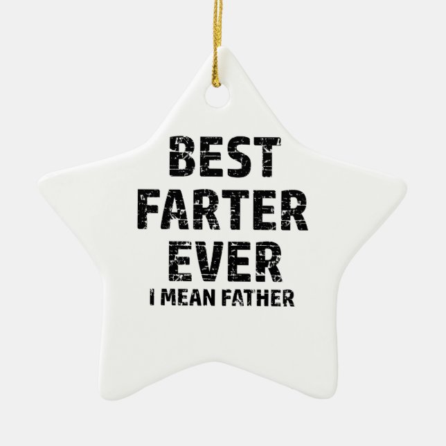 Bestes Farter oder Vater in der Welt Keramikornament (Vorne)